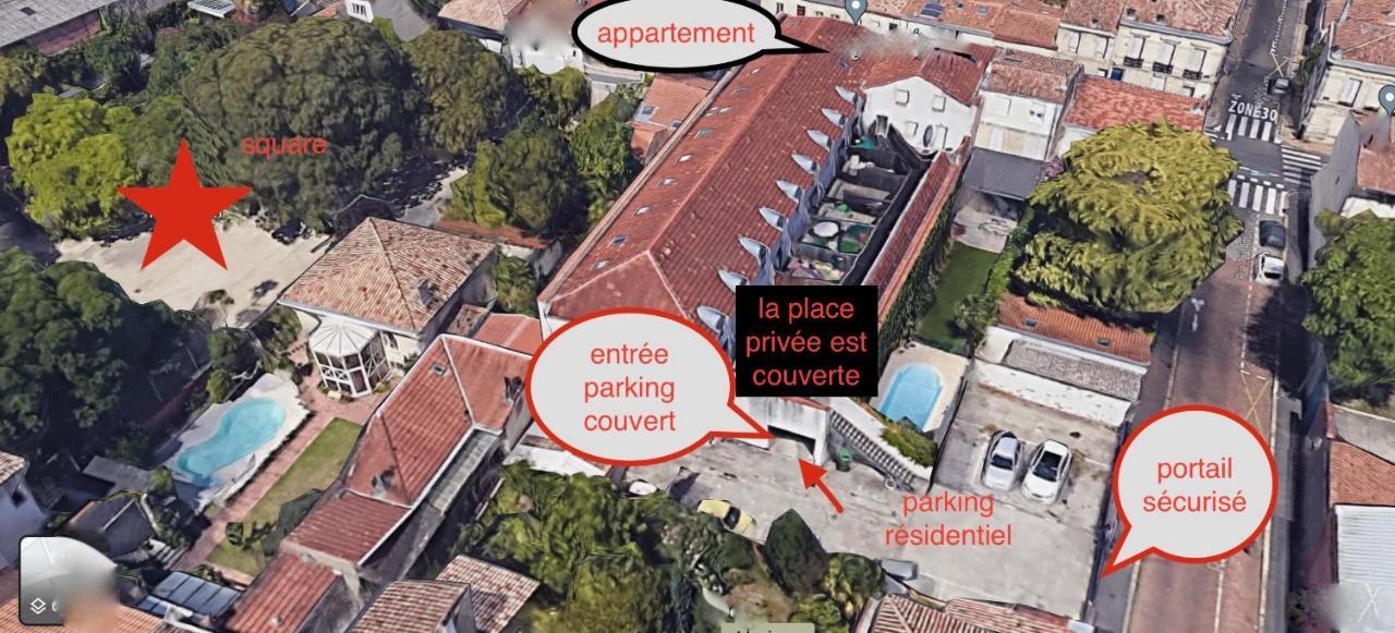 Superbe T3 Duplex Parking Prive Gratuit Sur Place Bordeaux Exterior foto